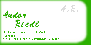 andor riedl business card